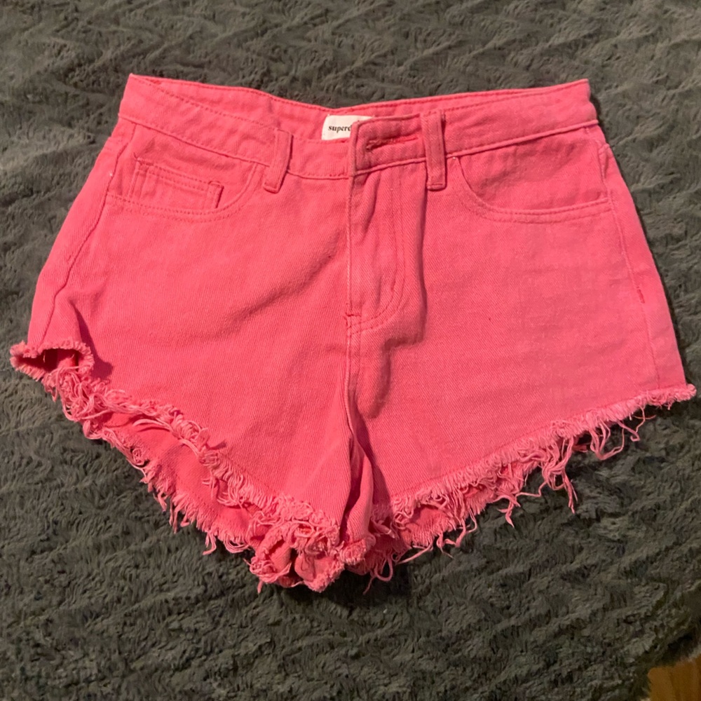 Revolve Superdown Pink Jean Shorts size 27